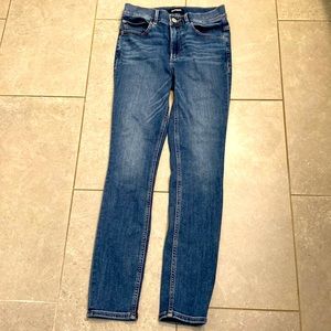 Express Denim High Rise Cropped Legging size 4